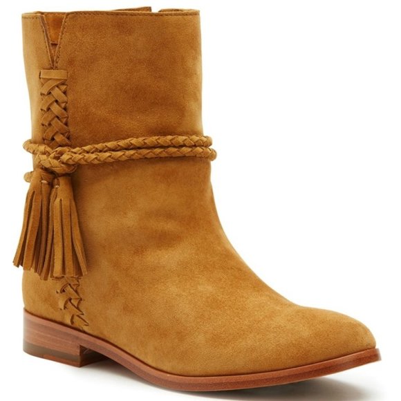 frye nora whipstitch suede bootie